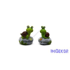   Csiga figura kövön ISTEN HOZOTT felirattal 13,8x8,5x17,6 cm