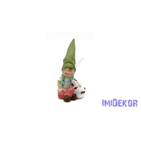 Kisfiú kakassal 9x7x19,5 cm