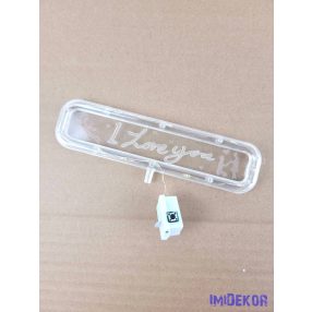 LED-es I love you feliratos tábla betűzhető 16x4 cm