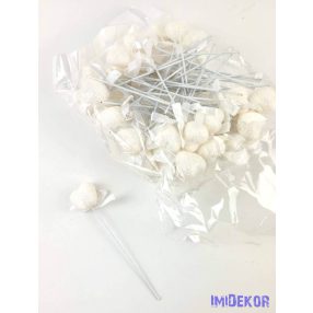 Pálcás szív betűző 50 db/csomag 11 cm - Gl Fehér