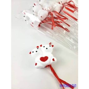 Pálcás macipár betűző 6 db/csomag 34 cm