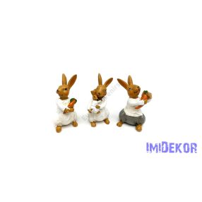 Nyuszi fehérben 8x4x3 cm