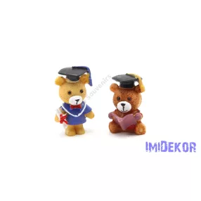 Ballagó maci figura 4x2,5cm