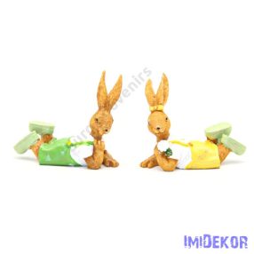 Nyuszi hasaló figura 7,5x7cm