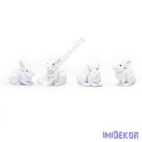 Nyuszi fehér figura 4cm