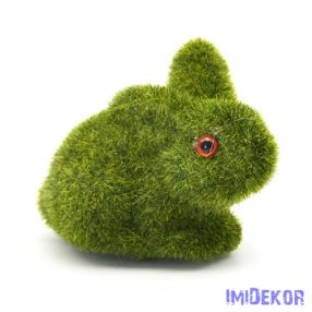 Nyuszi figura zöld 10x7,5cm