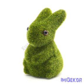 Nyuszi figura zöld 8x11,5cm