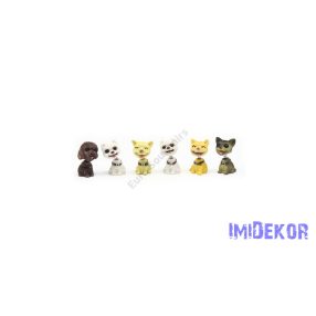 Rugós fejű kutya figura 6x3,5x2 cm