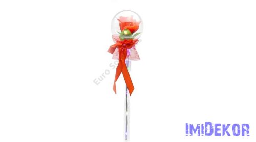 LED-es világító pálca rózsával 37 cm - Kerek