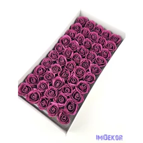Szappanrózsa fej 50 db/doboz 4x3,5 cm - Lila