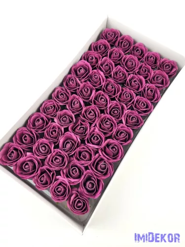 Szappanrózsa fej 50 db/doboz 4x3,5 cm - Lila