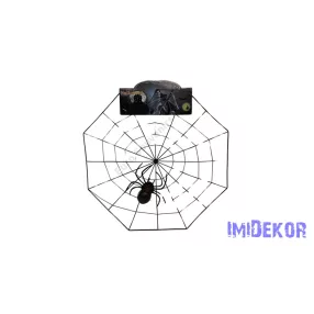 Halloween dekor - Pókháló pókkal 33 cm