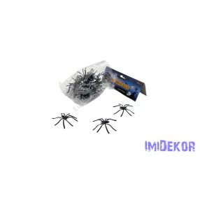 Halloween dekor - Műpók 30db 5cm