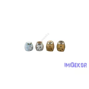 Bagoly figura 3x2,5cm x4