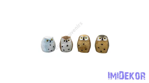 Bagoly figura 3x2,5cm x4