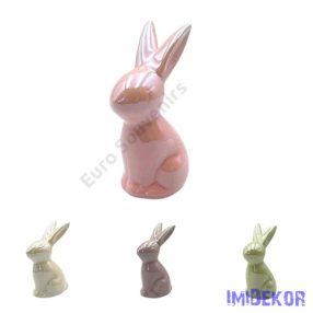 Nyuszi álló fényes 9cm - Fehér