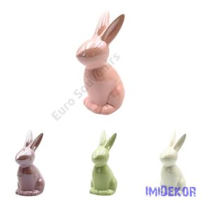 Nyuszi álló fényes 14cm - Fehér