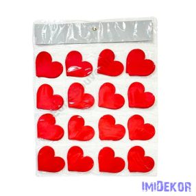 Piros szív kísérőkártya 80db/csomag