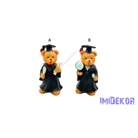Ballagó maci figura 8x16cm - B