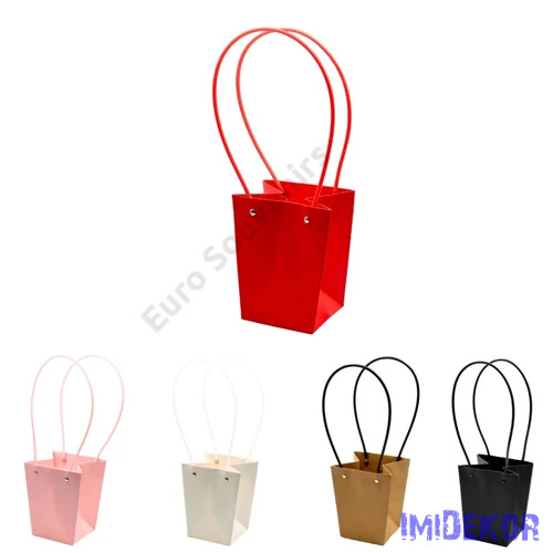Virágtáska mini trapéz - Fekete