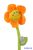 Plüss virág 45cm - Narancs