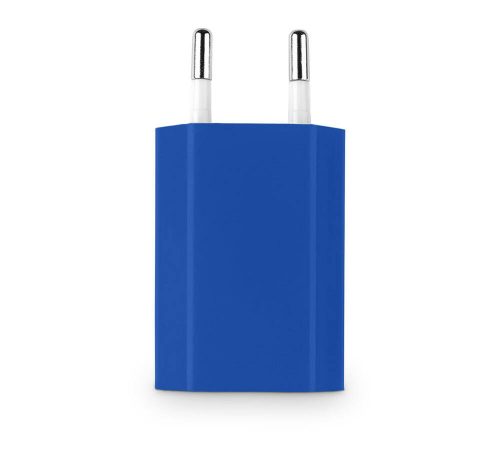 EU dugó 230V USB hálózati töltő fali adapter 5V 1A 1 portos kék