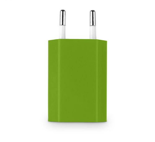 EU dugó 230V USB hálózati töltő fali adapter 5V 1A 1 portos zöld