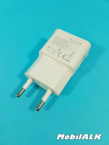 EU dugó 230V USB hálózati töltő fali adapter 5V 2A 1 portos fehér