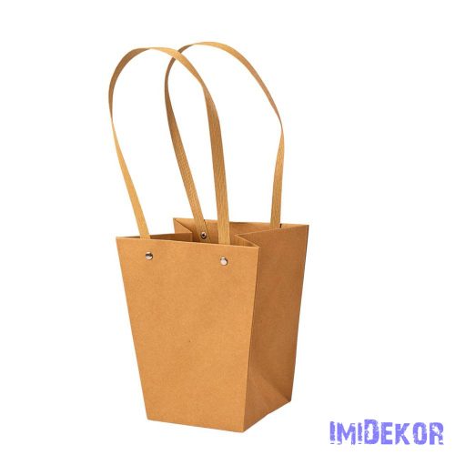 Kraft virág táska 17(h) x 17(sz) x 20(m) cm