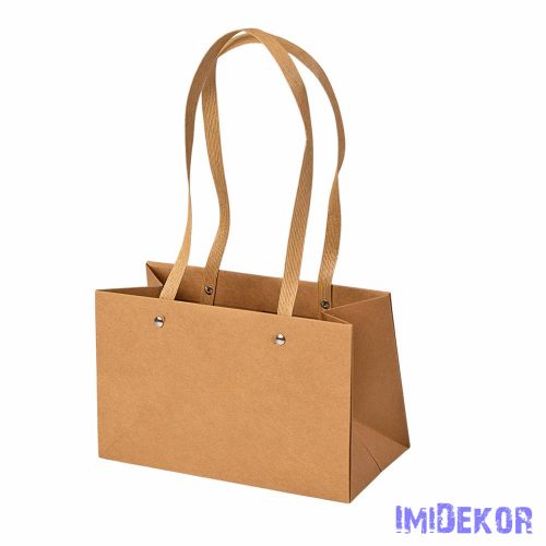 Kraft virág táska 22(h) x 10.5(sz) x 13.5(m) cm