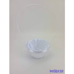 Sziromszóró kosár - Fehér