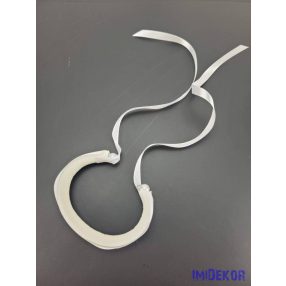 Esküvői drótos szatén kardísz - Fehér