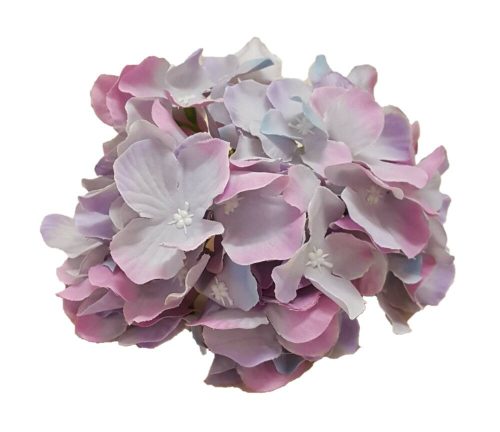 Hortenzia fej selyemvirág fej 15 cm kékes lila rózsaszín