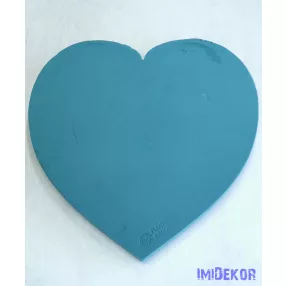 Tűzőhab szív forma fa alapon - Teli 60cm