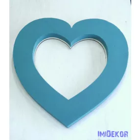 Tűzőhab szív forma fa alapon - Lyukas 60cm