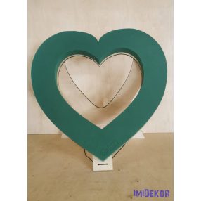 Kitámasztós tűzőhab szív Oasis habbal 75cm - Nyitott