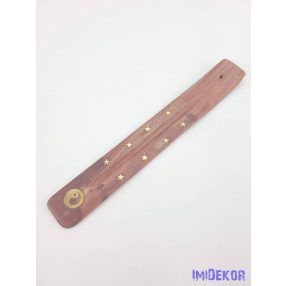 Füstölőtartó fa lap - Yin-Yang