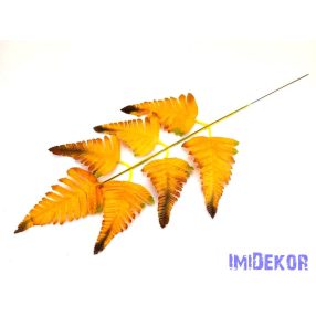 Páfrány levél 55cm - Barnuló Sárga