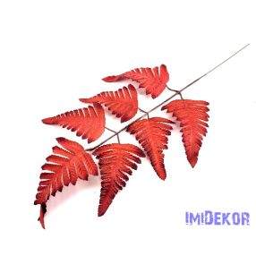 Páfrány levél 55cm - Vörös