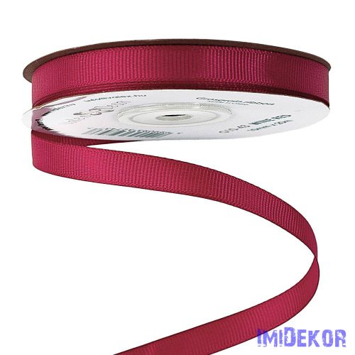 Ripsz szalag 10 mm x 20 m - Borvörös