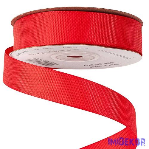 Ripsz szalag 20 mm x 20 m - Piros