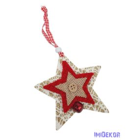 Akasztós filccsillag kötött középpel -Fehér