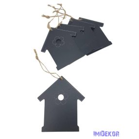 Írható fülületű virágos házikó 5db/csomag