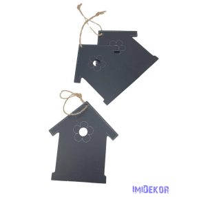 Írható fülületű virágos házikó 3db/csomag