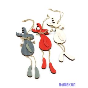 Zsinóros lábú akasztós rénszarvas 3db/szett