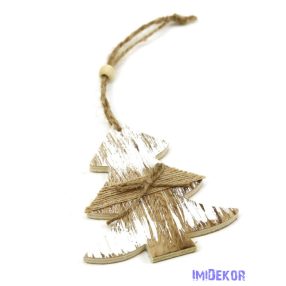 Zsinóros koptatott fa fenyőfa 9cm