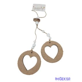 Zsákos fa lyukas szív pár