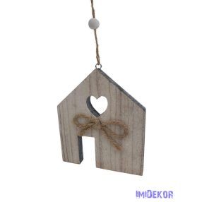 Hamvas fa házikó akasztóval - Nagy