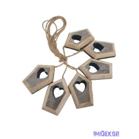 Zsinóros fa dekor házikó - Szürke