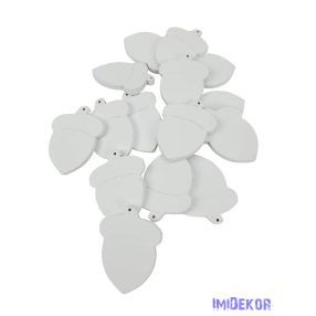 Fa dekor makk - Fehér